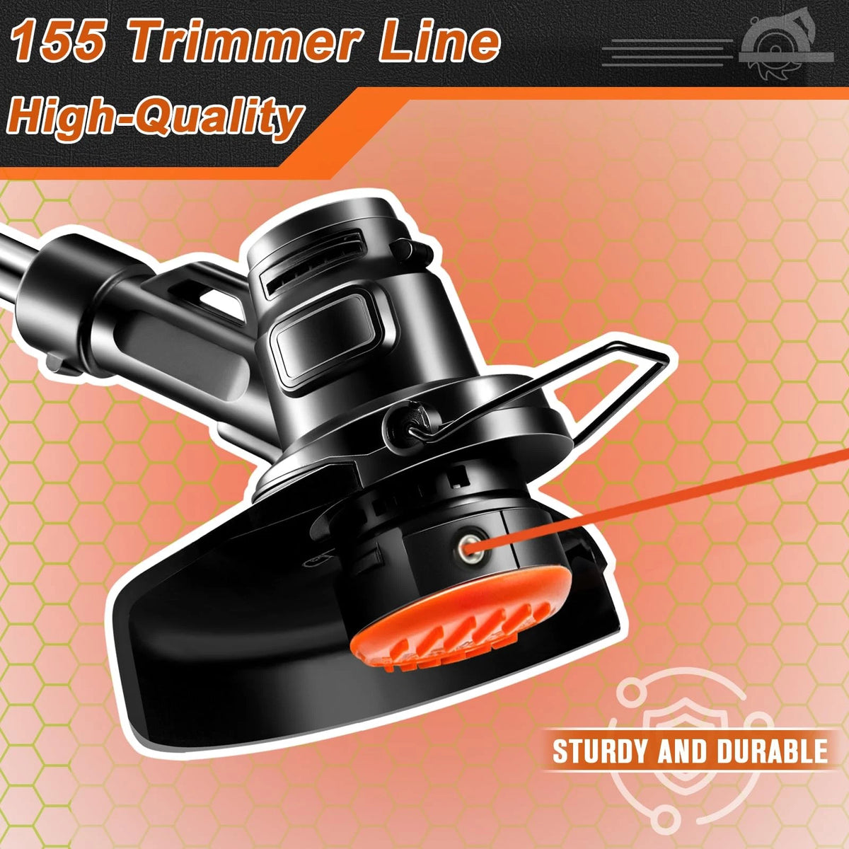 2X 155 Trimmer Line for Weed Eater (155") - 5lb 475ft, Orange