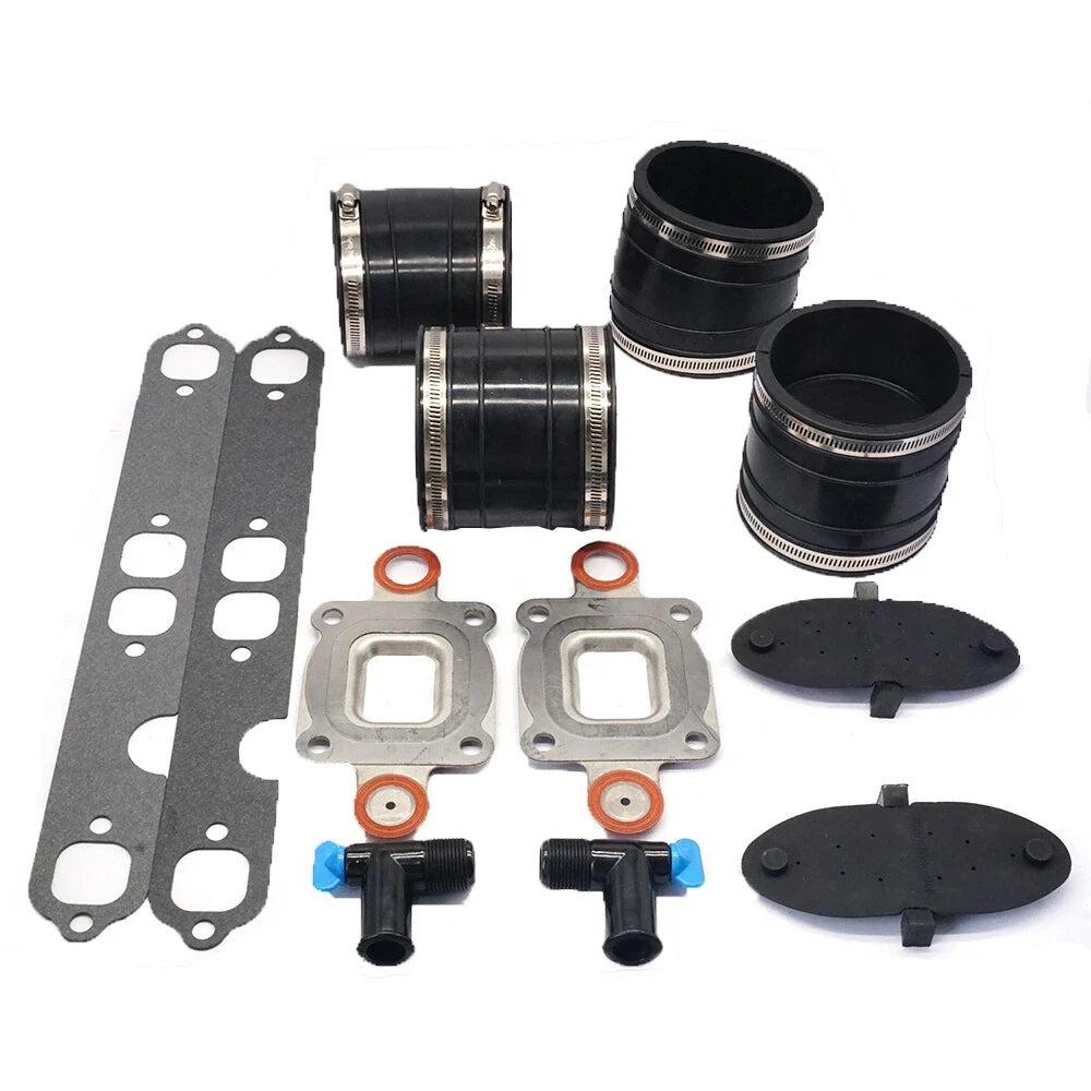 Exhaust Manifold Kit for Mercruiser 4 Inch GM V8 S.B. Dry Joint (2002–2004) 14358