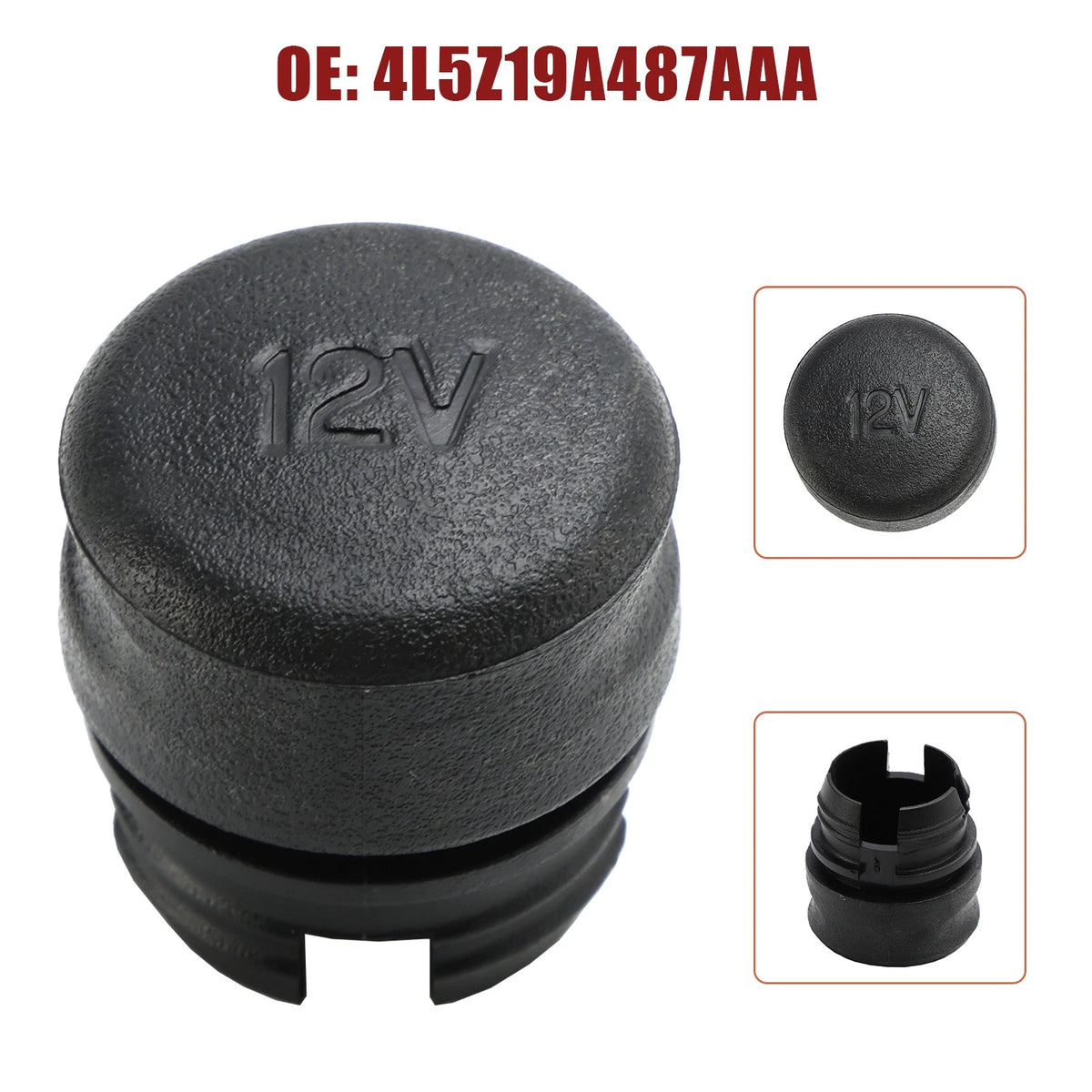Cigarette Lighter Socket Cover Cap for Ford Crown Victoria (2003–2011) 4L5Z19A487AAA