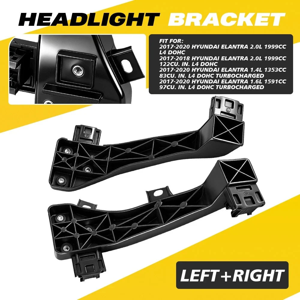 Front Headlamp Mount Brackets for Hyundai Elantra Turbo (2017–2020)