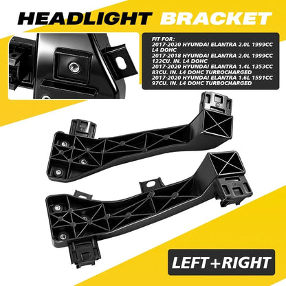 Front Headlamp Mount Brackets for Hyundai Elantra Turbo (2017–2020)