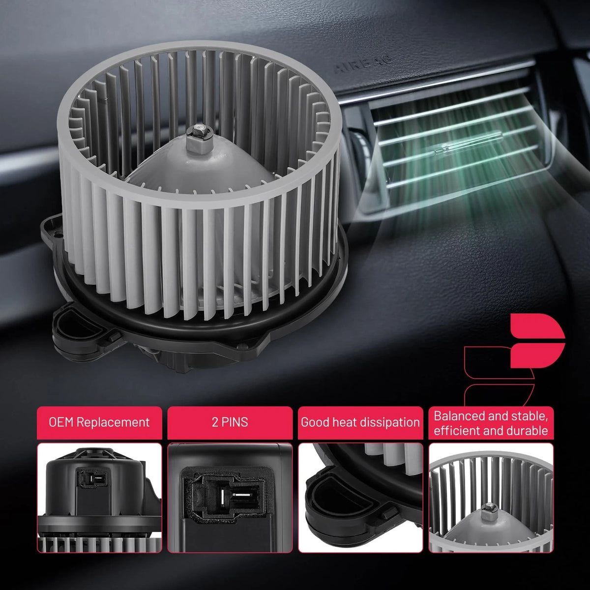 AC Heater Blower Motor Fan for Kia Sorento (2003–2006) PM9305