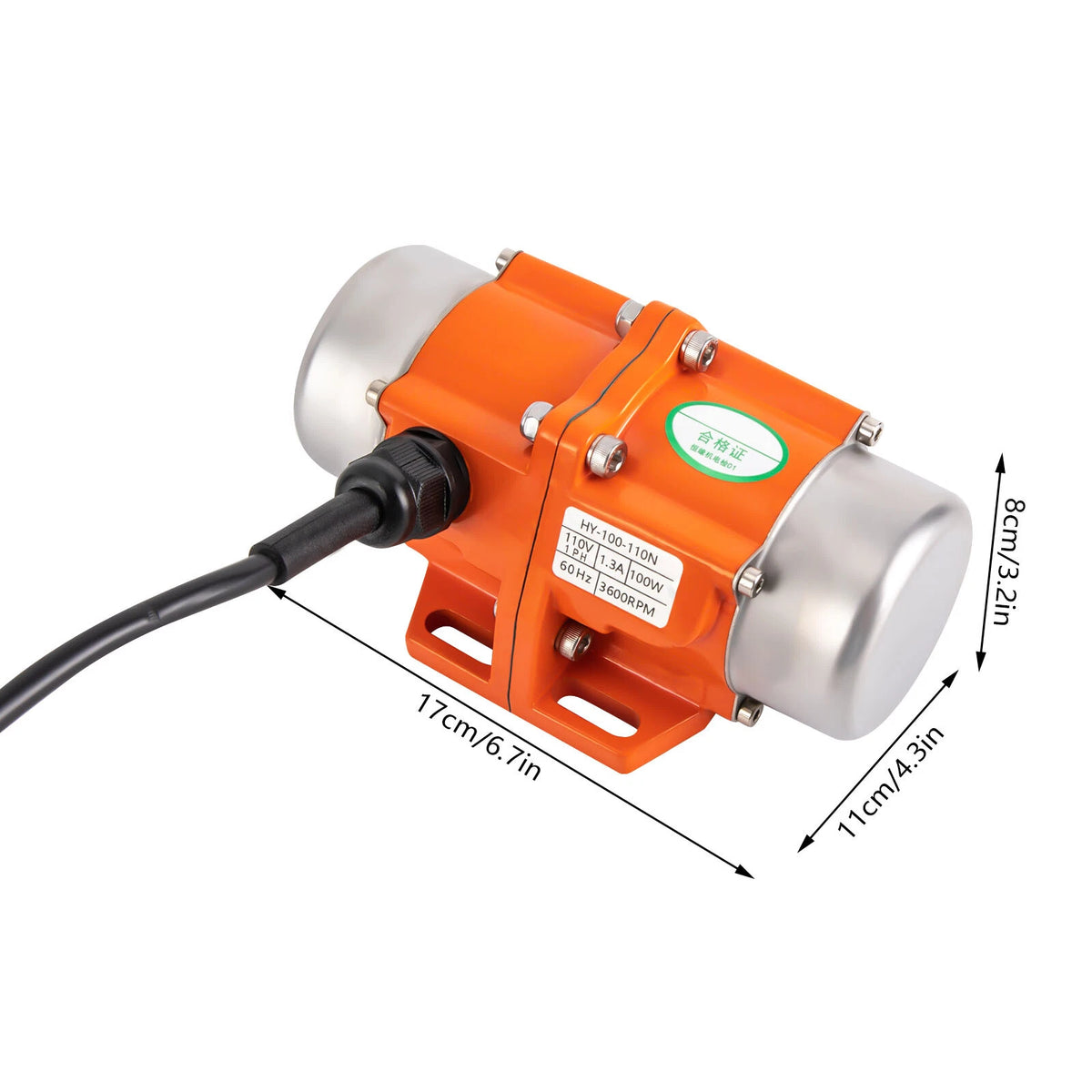 100W Single Phase Electric AC Vibration Motor for Concrete Table Shaker