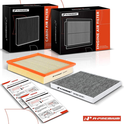 Set of 2 Engine & Cabin Air Filters for Chevy Silverado 1500 Tahoe (2003–2004) CF1046, AF1231, CAF2012