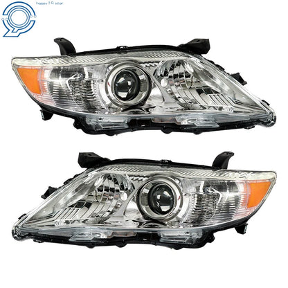 Headlights for Toyota Camry (2010–2011) Halogen Reflector Right & Left Chrome