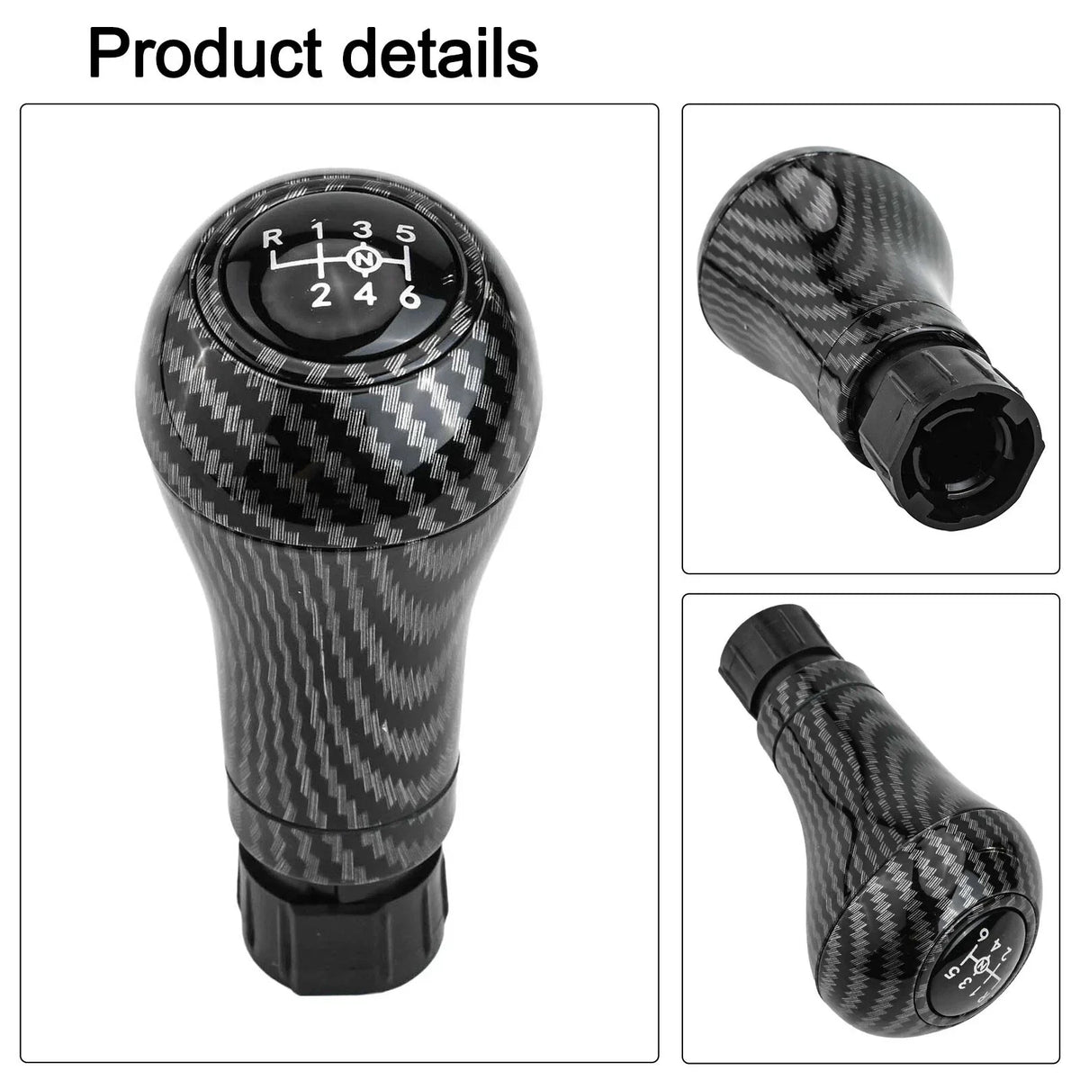 6 Speed Carbon Fiber Gear Shift Knob for Mercedes W203 (2000–2007)