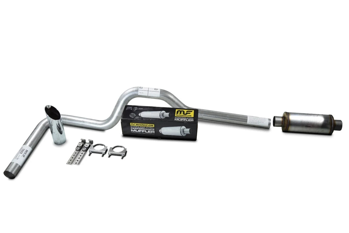 3" Single Exhaust Kit for Dodge Ram 1500 (2004–2008) - Magnaflow Muffler, Slash Tip