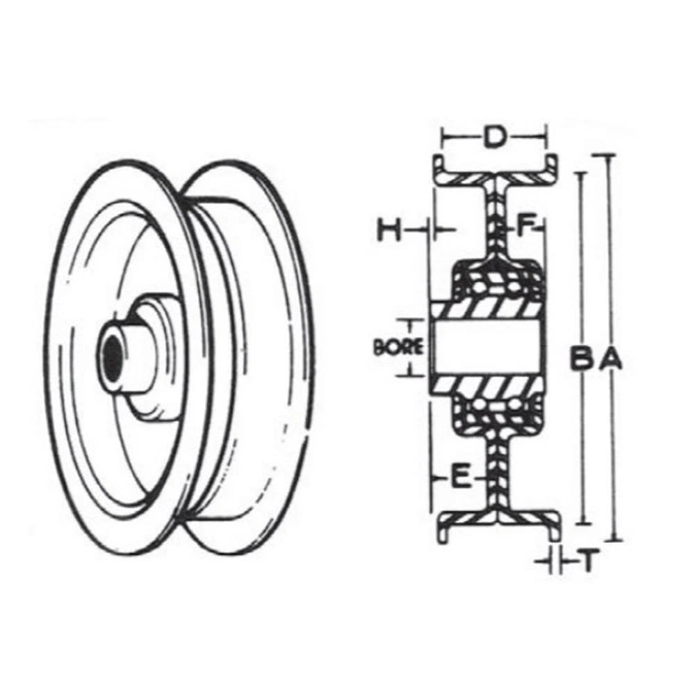 Deck Idler Pulley 4-1/8" x 3/8" for MTD White / Troy-Bilt