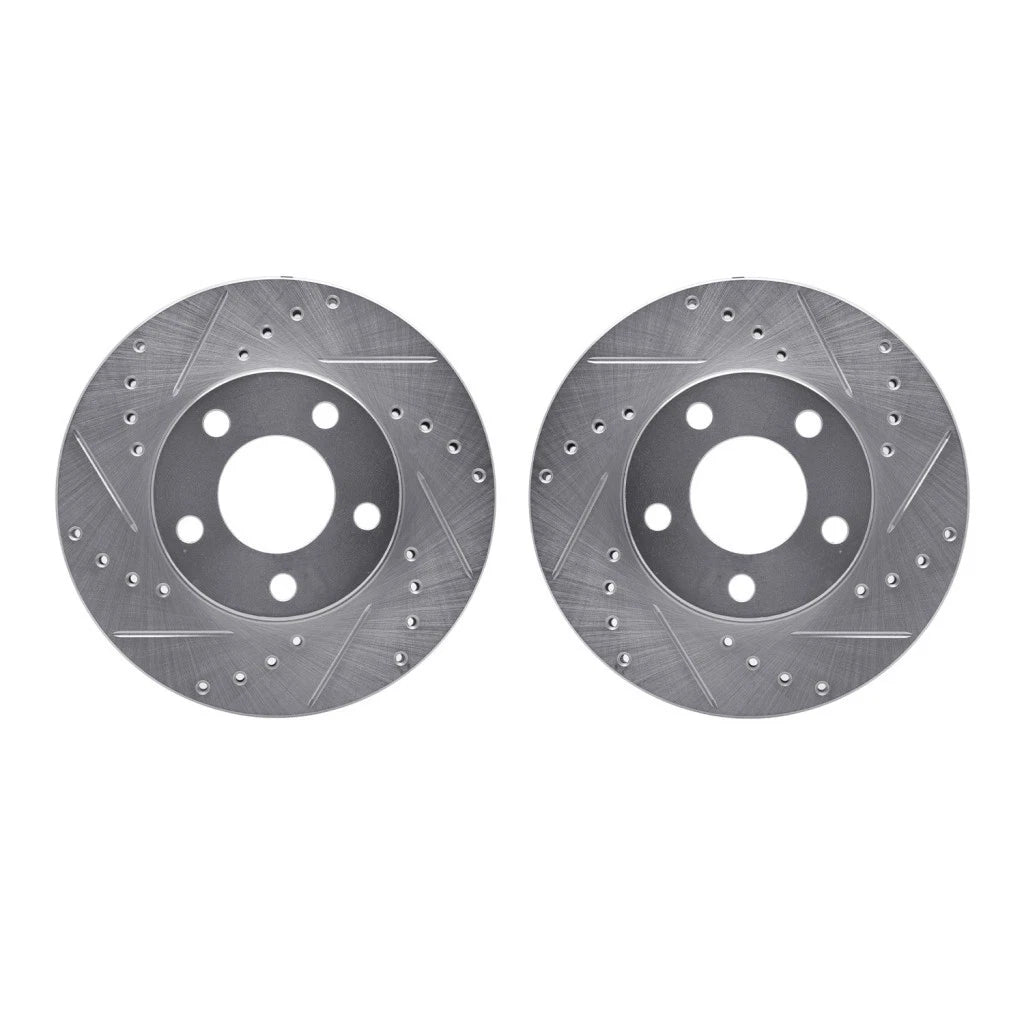 Set of 2 Drilled and Slotted Brake Rotors for Ford Mustang (1994–2004) ALX-PAU-DF-7002-54152-CLA1