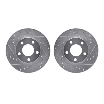 Set of 2 Drilled and Slotted Brake Rotors for Ford Mustang (1994–2004) ALX-PAU-DF-7002-54152-CLA1