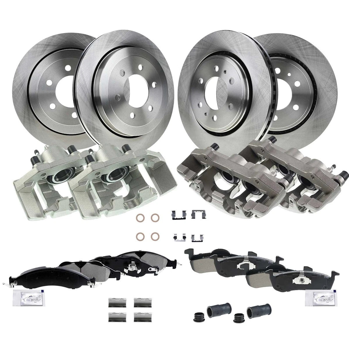 Set of 4 Brake Kits with Calipers for Lincoln Navigator (2010–2017) - 18103784, R54153, 12165119, PRT5698