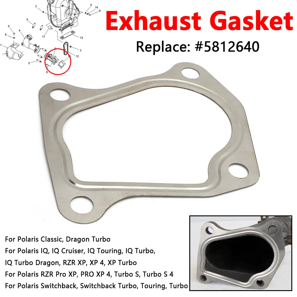 Turbo Exhaust Gasket for Polaris RZR XPT XP Turbo PRO Touring (2016–2024) 5812640