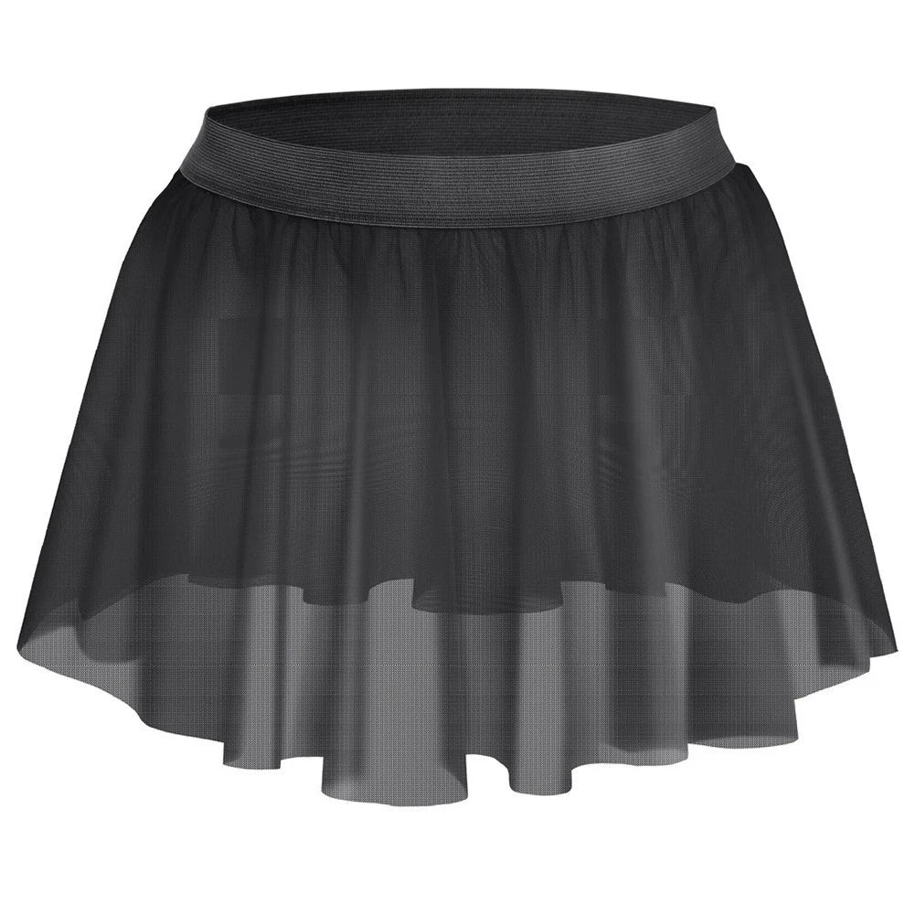 Sissy Skirt for Men - Sheer Lace Mesh Pleated Short Skirt