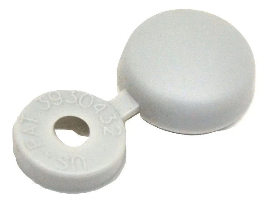 Set of 10 Screw Head Covers for Hinged Screws #6 #8 #10 M3 M4 M5 White HNG-100