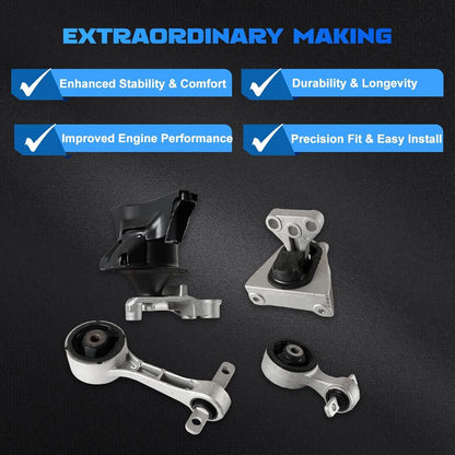 4X Motor Trans Mounts for Honda Civic 2006–2011 (A4530, A4546, A4547, A4548)