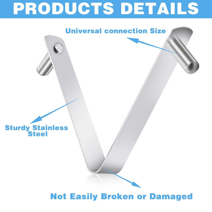 3X V-Shaped Pool Brush Clips for Universal Use