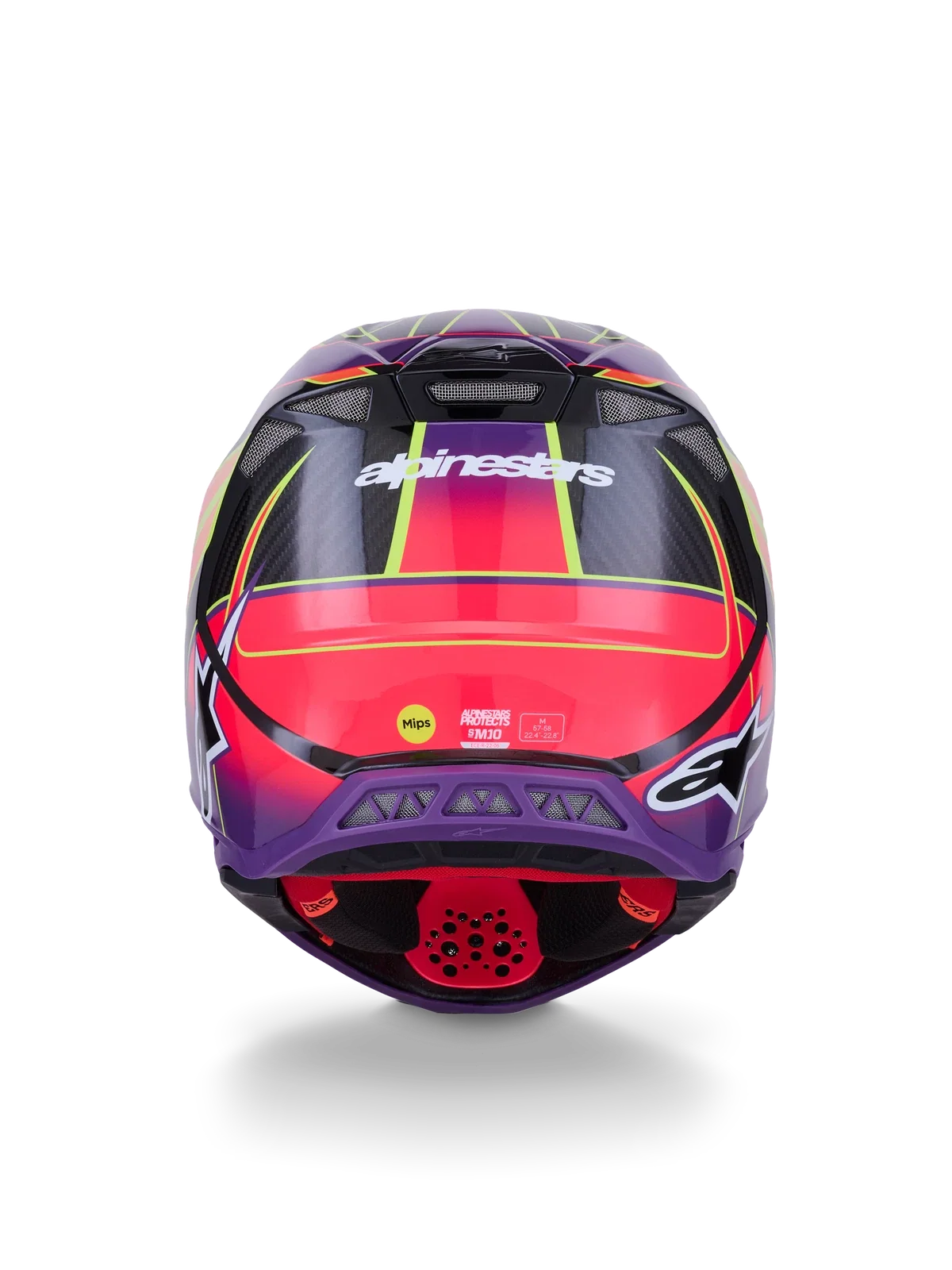 Alpinestars Supertech Helmet for Offroad (2022–2024) - Medium Pink/Violet/Yellow Fluo