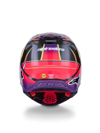 Alpinestars Supertech Helmet for Offroad (2022–2024) - Medium Pink/Violet/Yellow Fluo