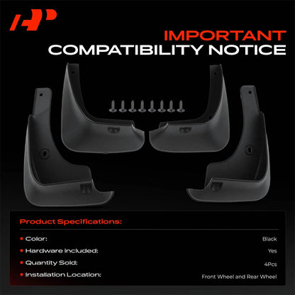 Set of 4 Mud Flaps Splash Guards for Toyota Camry (2002–2006)