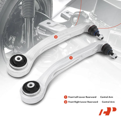 2X Front Lower Rearward Control Arm w/Ball Joint for Audi A6 Quattro (2005–2011) - 4F0407693, 4F0407693B, 4F0407693C, 4F0407693G, 4F0407693H