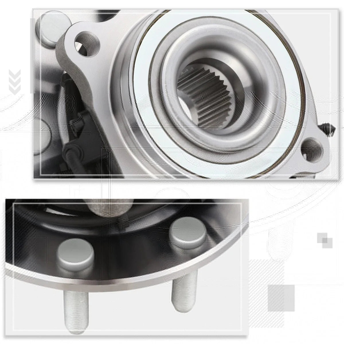 Front Wheel Hub Bearing Kit w/ABS Sensor for Silverado/Sierra 3500 (2001–2006)
