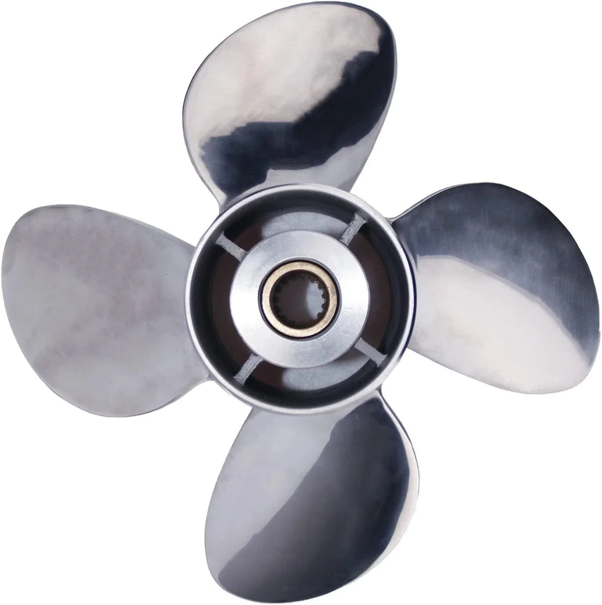 Set of 4 Blades 13x19 Outboard Propeller for Mercury 40-140HP (15 Tooth) Stainless Steel