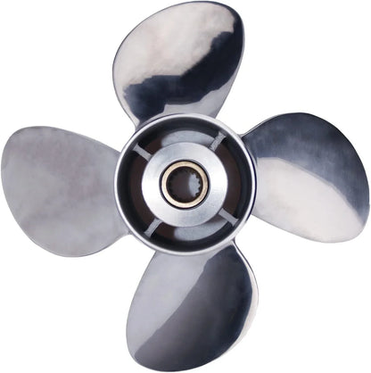 Set of 4 Blades 13x19 Outboard Propeller for Mercury 40-140HP (15 Tooth) Stainless Steel