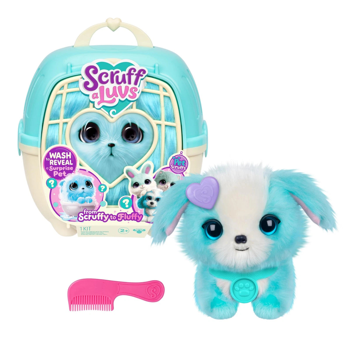 Scruffaluvs Blue Surprise Pet Plush Toy (19 cm)