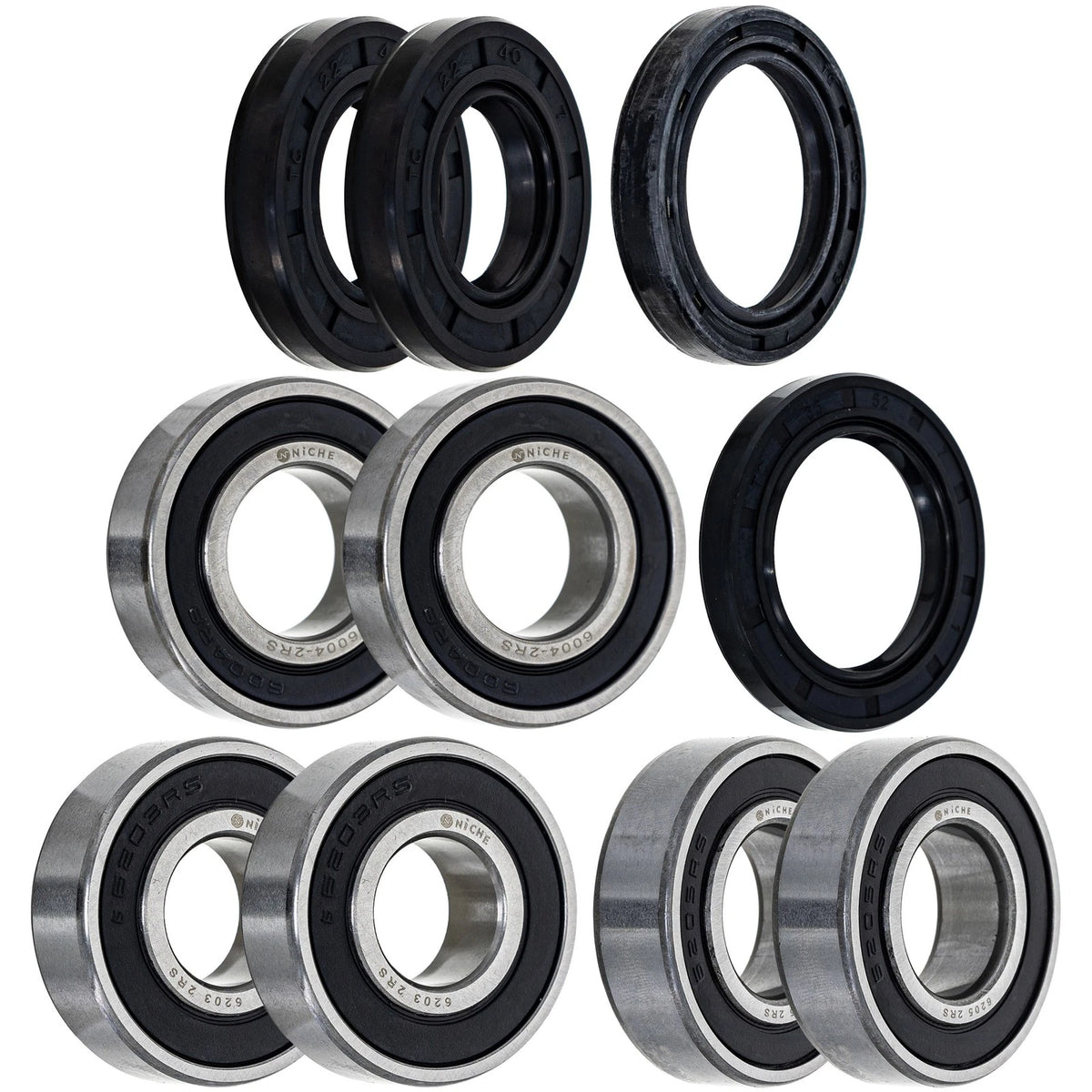 Wheel Bearing Seal Kit for Kawasaki Bayou 220 (MK1008381, 6004-2RS, 6203-2RS, 6205-2RS)