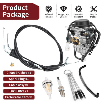 Carburetor Carb w/ Cable for Suzuki DRZ400S/SM (2000–2018) 13200-29FB4, 58301-29F11, 58301-29F10