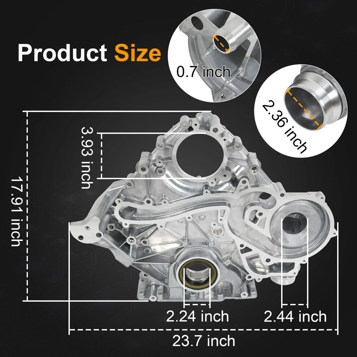 Aluminum Timing Cover for Ford Super Duty 250 350 6.7L (2011–2016)