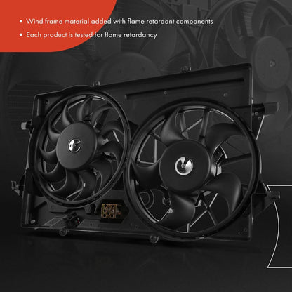 Dual Cooling Fan Kit for Ford Focus (2000–2004) YS4Z19712AB, 1S4Z 8C607-AA, 1S4Z 8C607-AC, 1S4Z 8C607-AD