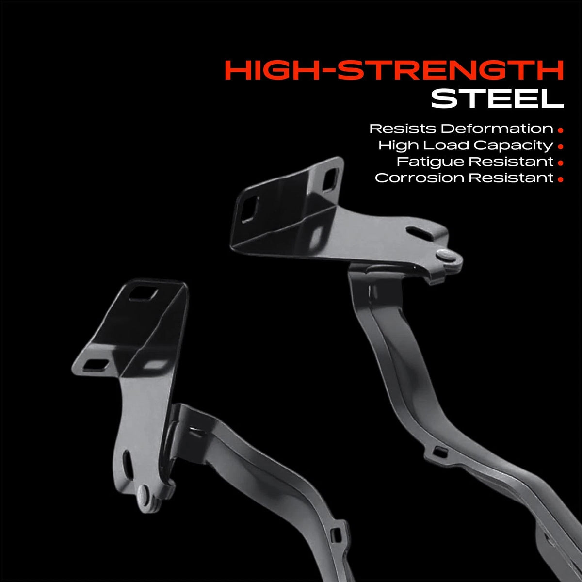 2X Hood Hinge for Chevy City Express (2015–2018) 19317805, 19317757, GM1236236, GM1236237