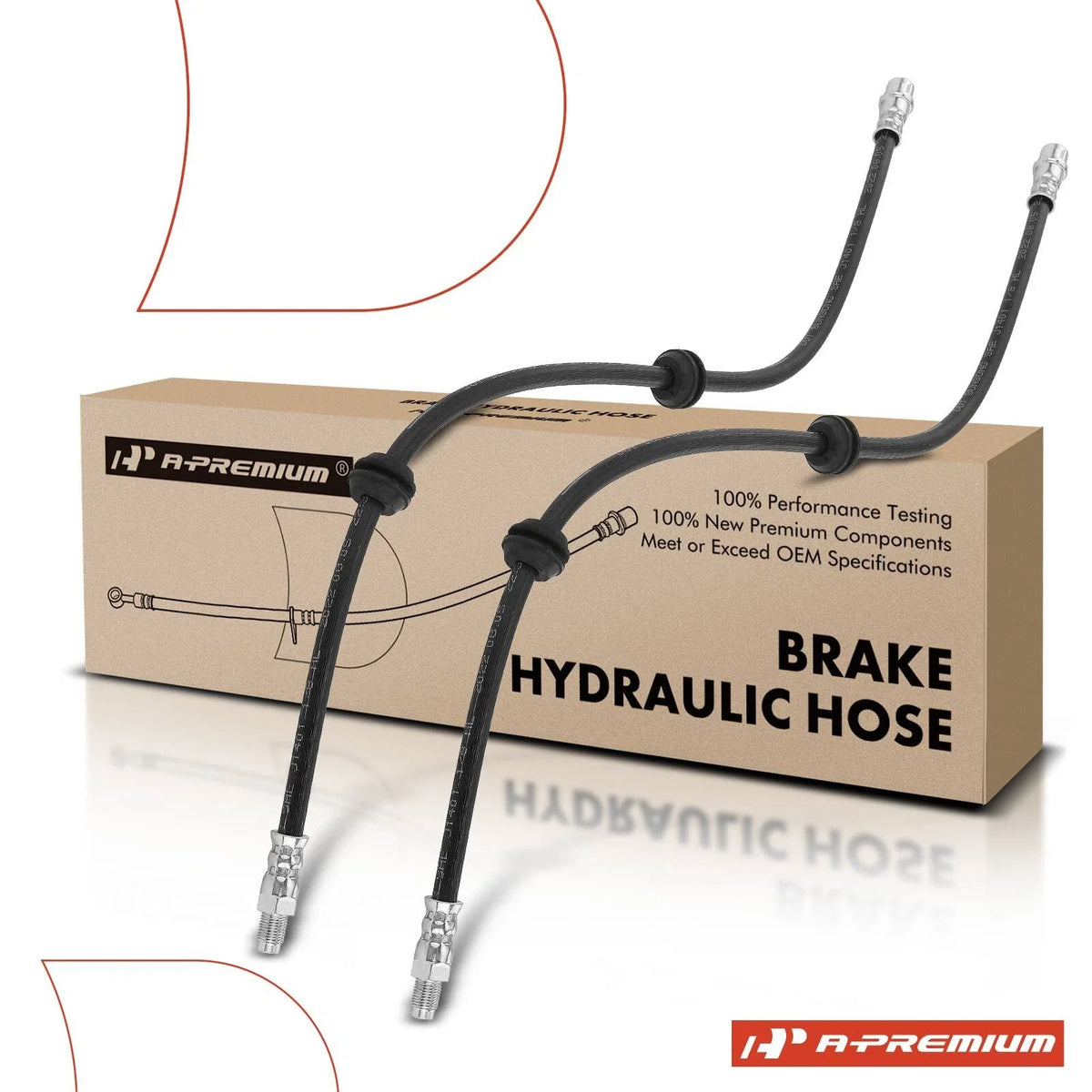 2X Rear Brake Hydraulic Hose for Mercedes-Benz GLE400 (2016–2017, 2019)