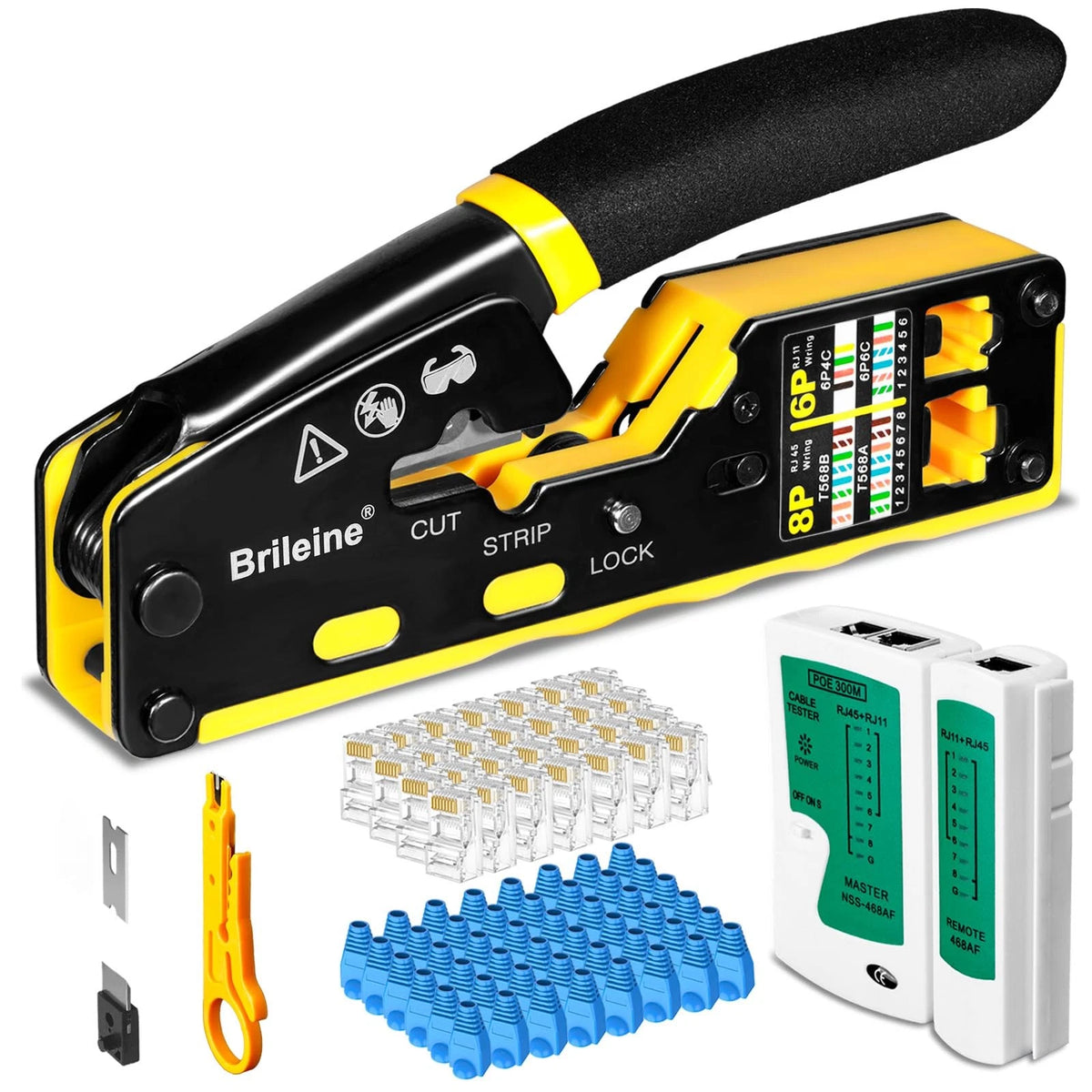 RJ45 Crimp Tool Pass Through Kit for Automotive (13.5 cm x 7 cm)