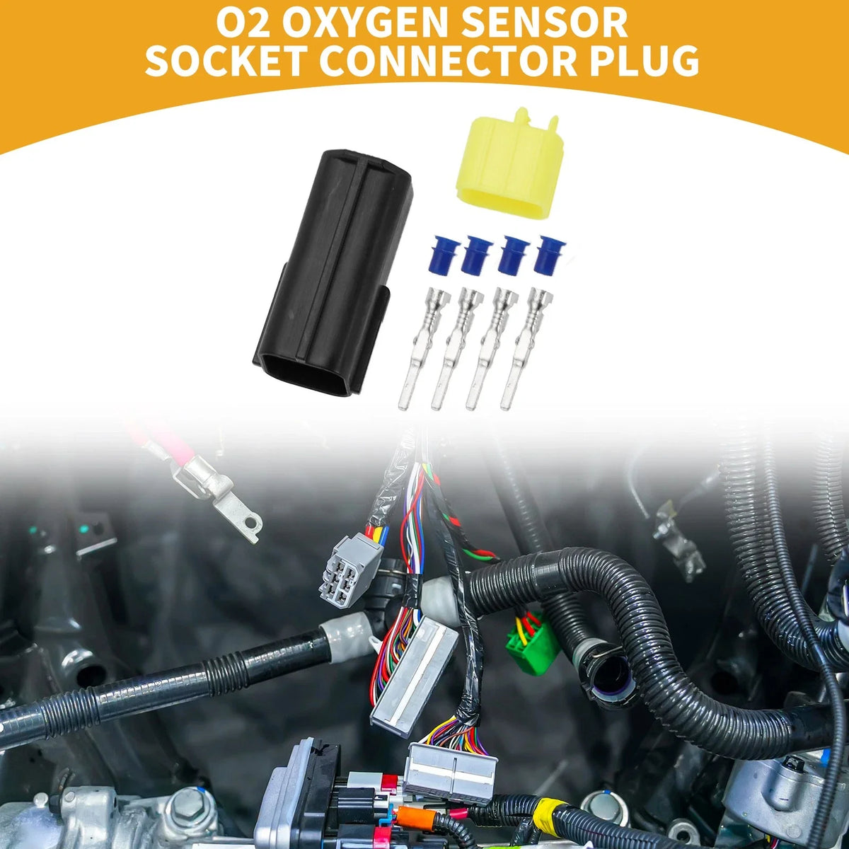 4 Pin O2 Oxygen Sensor Socket Connector for Mazda 