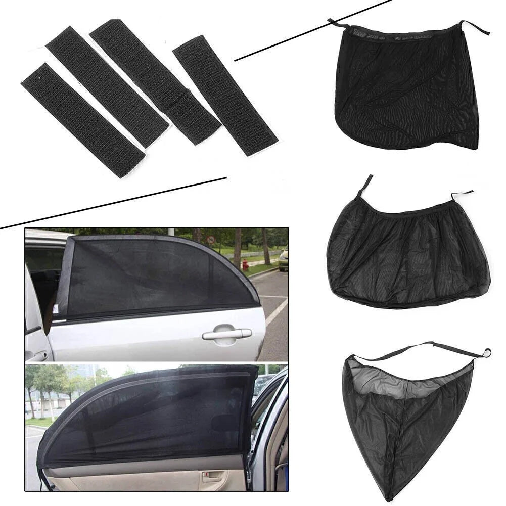 2X Door Mesh Sun Visors for Car Window Cover Net (Anti Insect, Sunscreen)