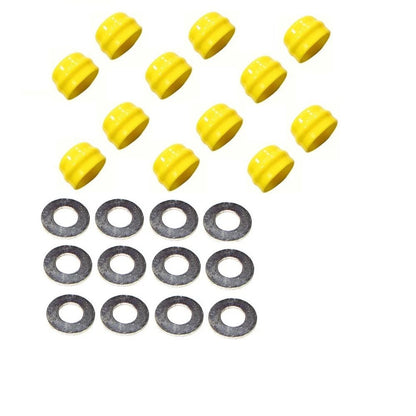 Set of 12 Wheel Bearing Caps with Washer for John Deere