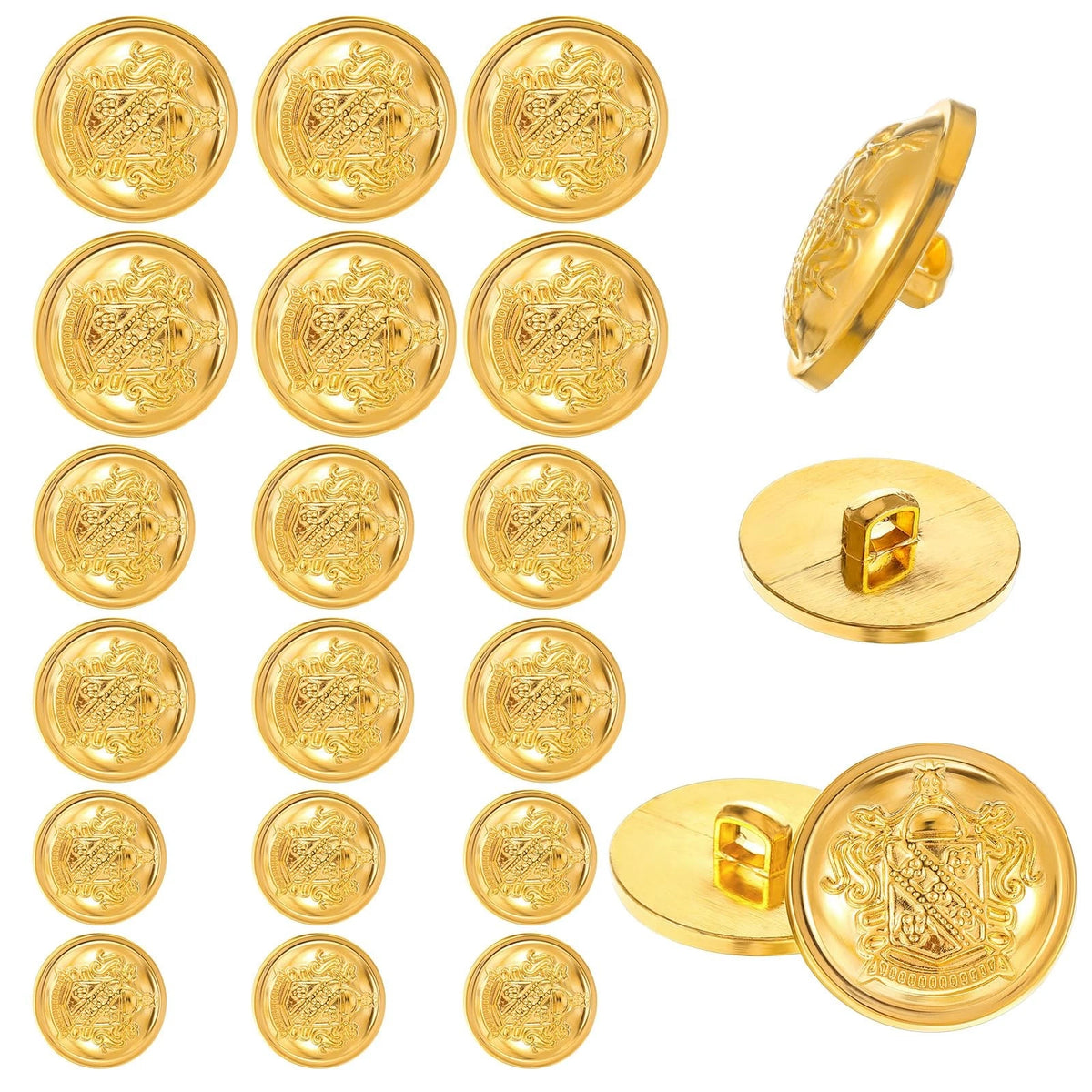 18pcs Gold Buttons for Blazer (Vintage Medium)