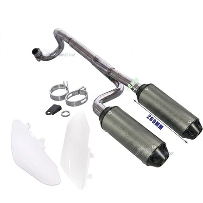 Twin Exhaust Pipe for PIT PRO DIRT Bike 125cc 140cc 150cc (CNC Alloy, 38mm)