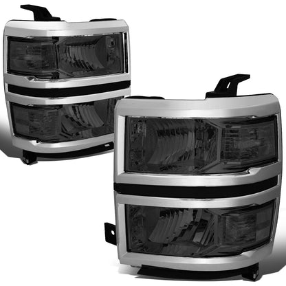 Smoked Headlight + Clear Corner Signal Lamp + LED Fog Light Set for Silverado (2014–2015)