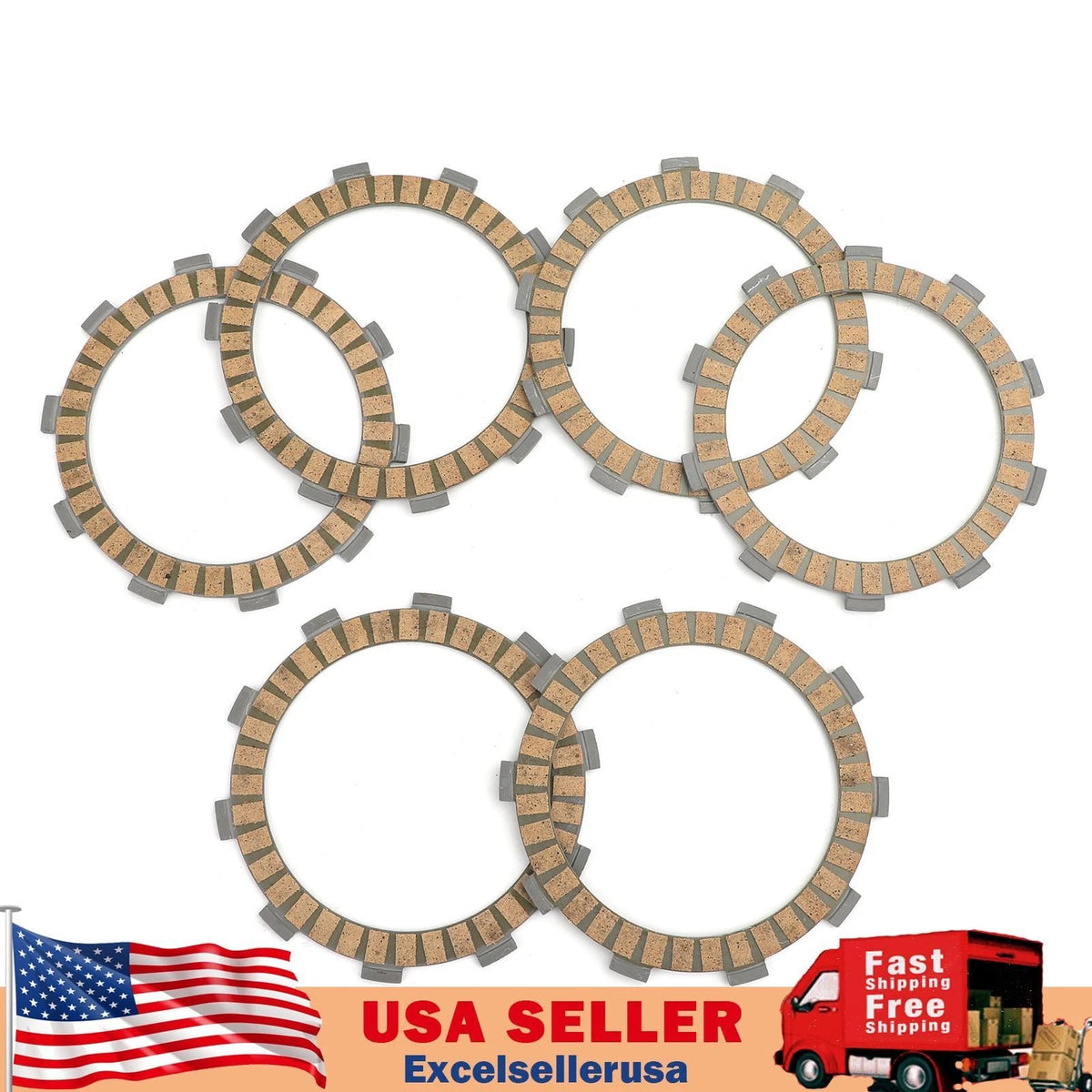 Clutch Friction Plate Kit for Yamaha XT225 Serrow YZ125H IT200 YZ175 (5MP-16321-00)
