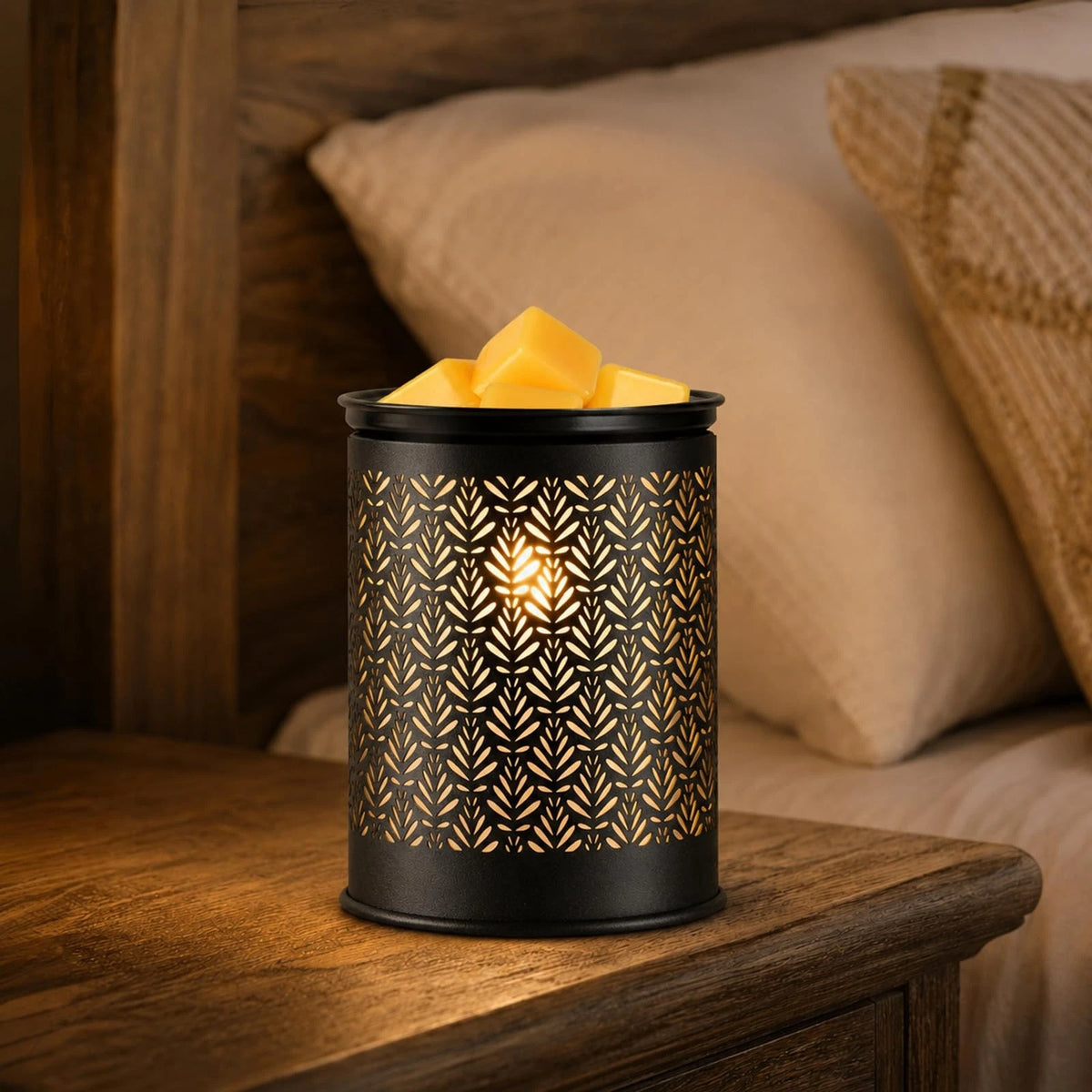 Wax Melt Warmer for Scented Candles (3.94x3.94x5.12in) - Black