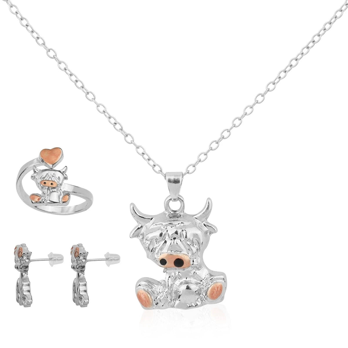 Mikovivi Highland Cow Jewelry 0.98x0.79in