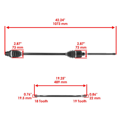 Drive Shaft with Bearings Couplings for John Deere XUV625i XUV825i XUV855D (SH114+DB1012+CO1042)