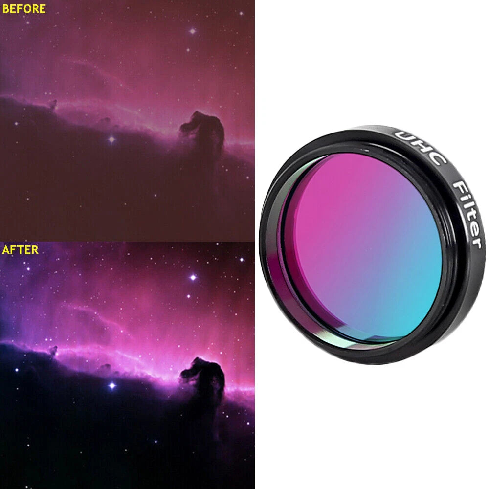 1.25" UHC Filter for Telescope - Improve Image Contrast, Reduce Light Pollution