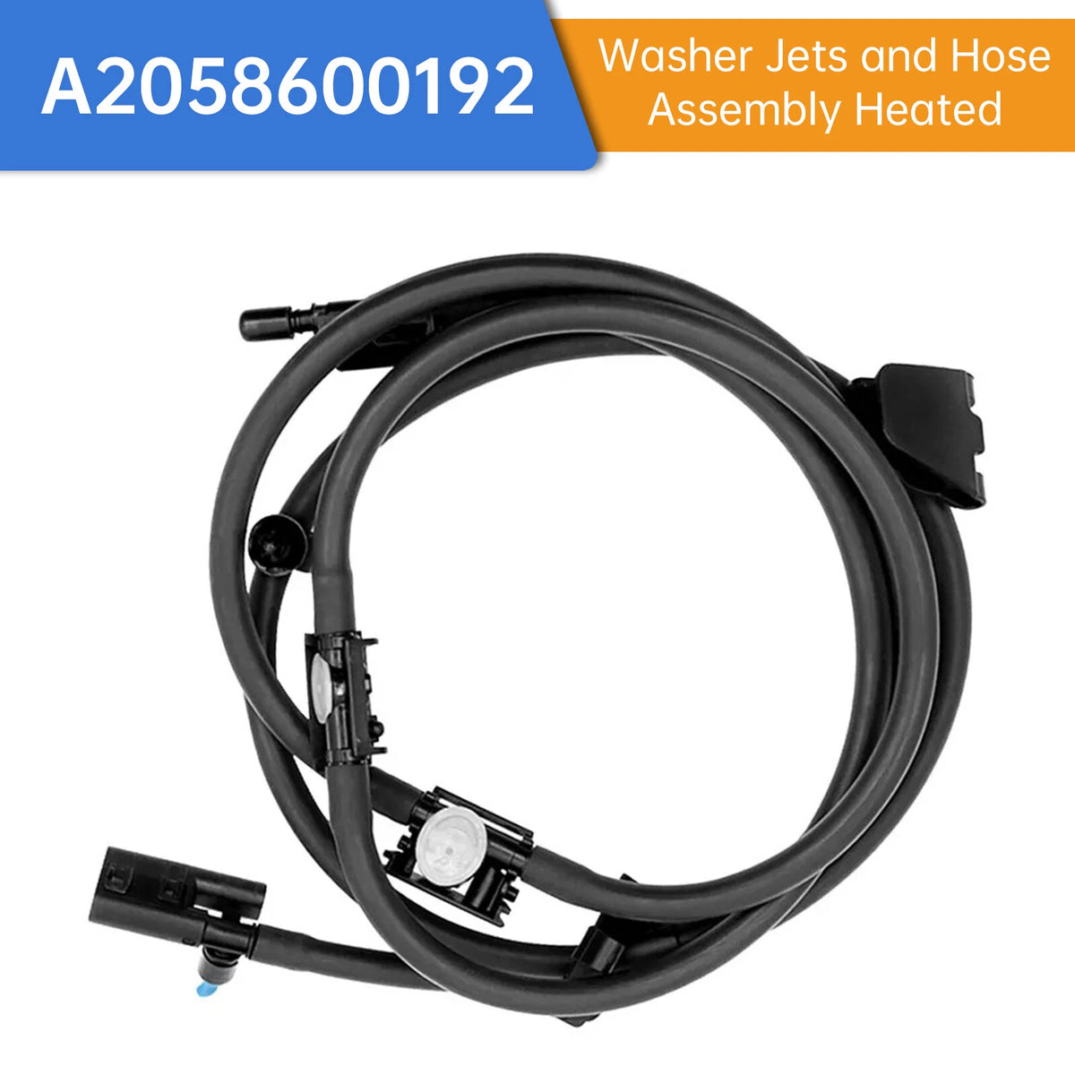 Washer Jets and Hose Assembly Heated for Mercedes-Benz W205 C-Class (2015–2021) A2058600192