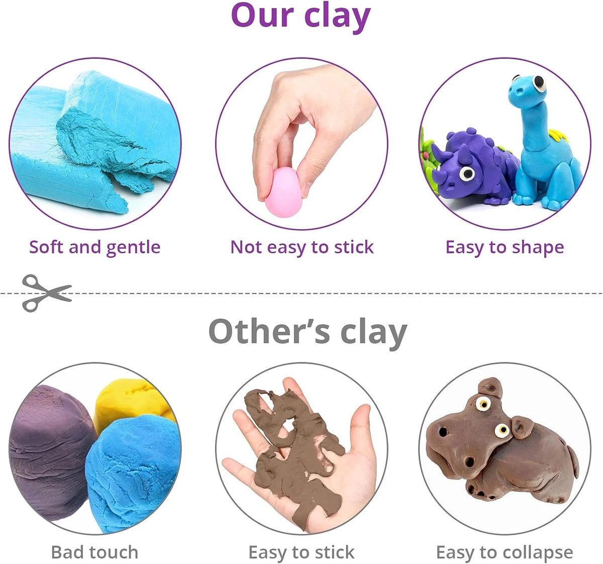 24 Colors Air Dry Modeling Clay Kit for Sculpting