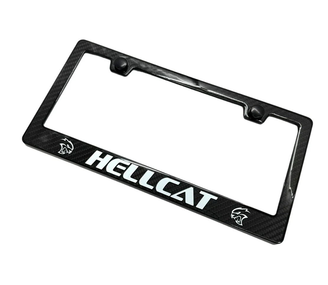 ABS License Plate Frame Real Carbon Fiber for Dodge Charger SRT Hellcat (2015–2023)
