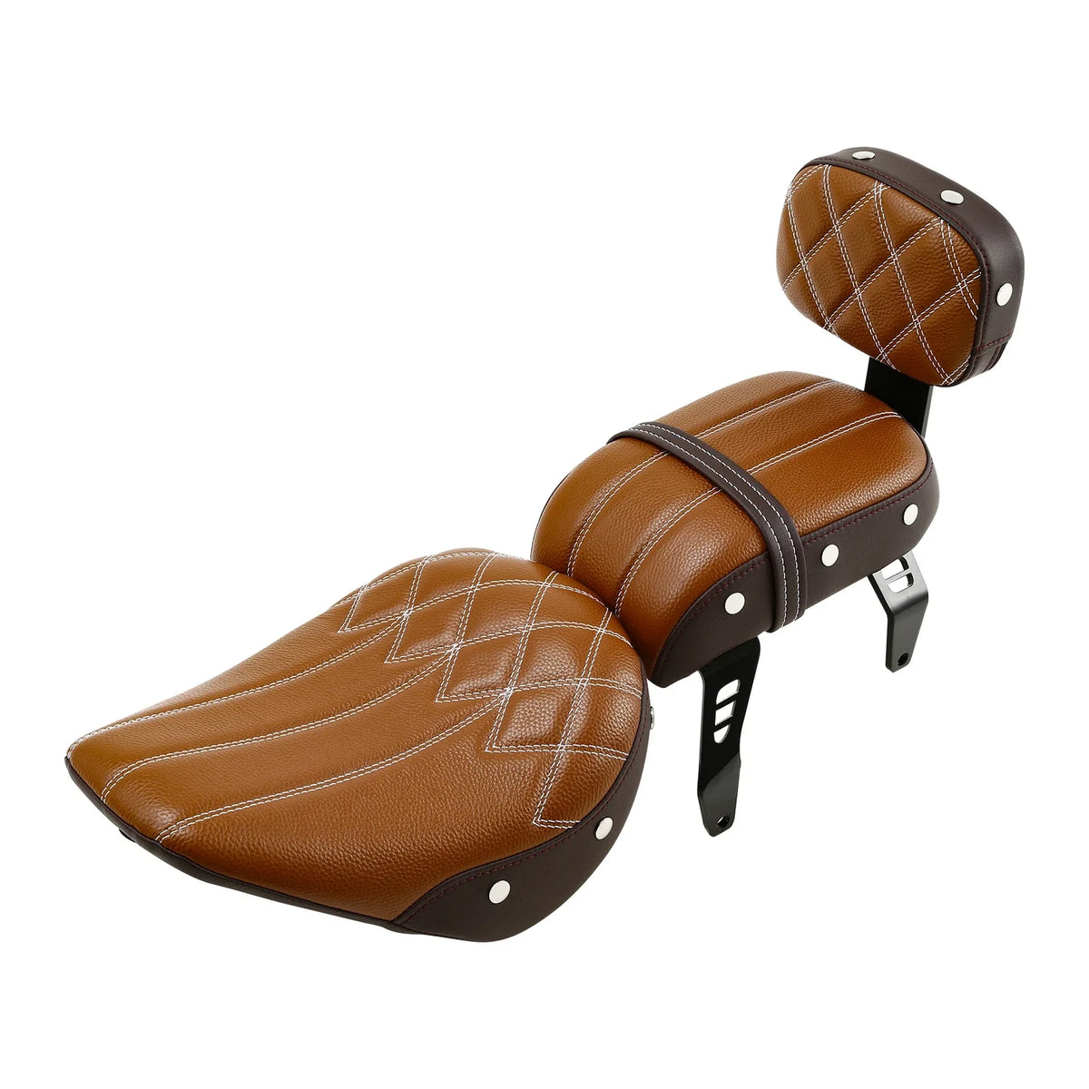 Driver Passenger Seat with Pad for Indian Scout Bobber Sixty (2018–2023) Desert Tan